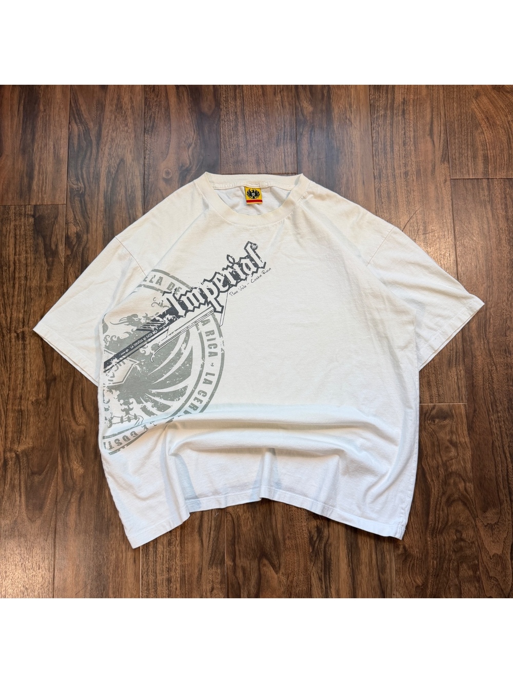 Vintage Y2K Imperial Cerveza Beer Promo T-Shirt XL Y2K Costa Rica Graphic White